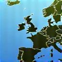 Globe showing European coverage